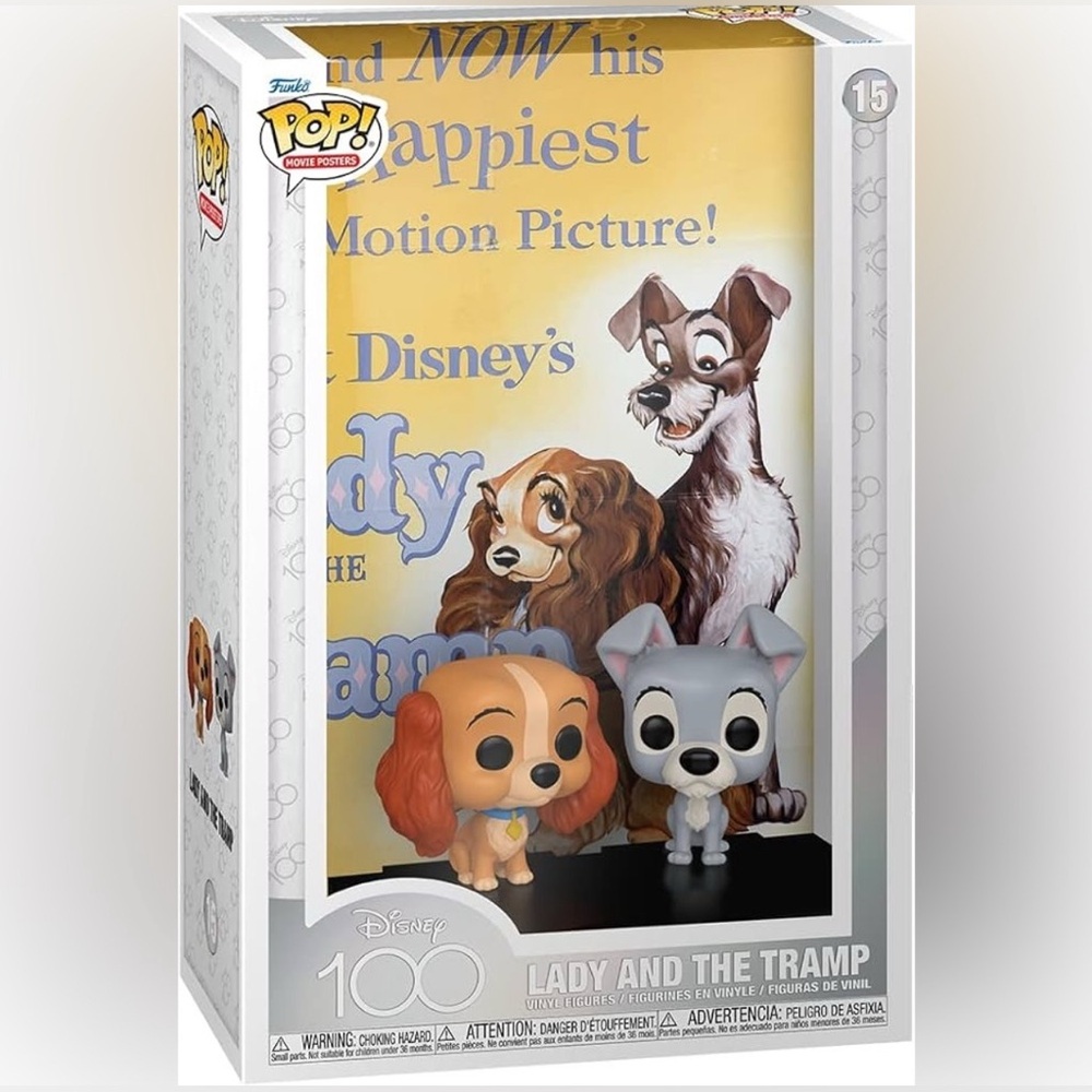 Funko Pop! Movie Poster Edition Disney's "Lady and the Tramp” 100th Anniversary - Picture 1 of 14